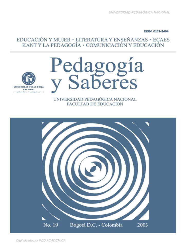 Educación y mujer. Literatura y enseñanzas. ECAES. Kant y la pedagogía. Comunicación y Educación