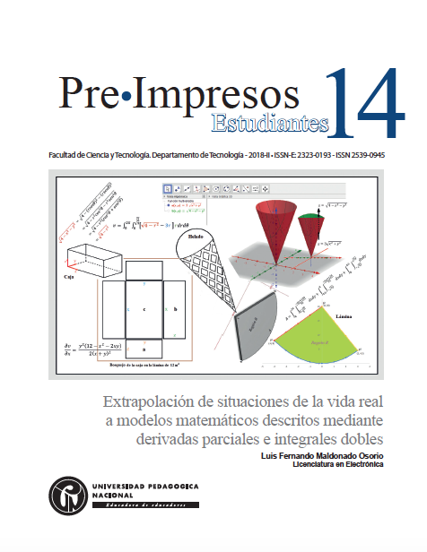 					Ver Núm. 14 (2018): Extrapolación de situaciones de la vida real a modelos matemáticos descritos mediante derivadas parciales e integrales dobles
				